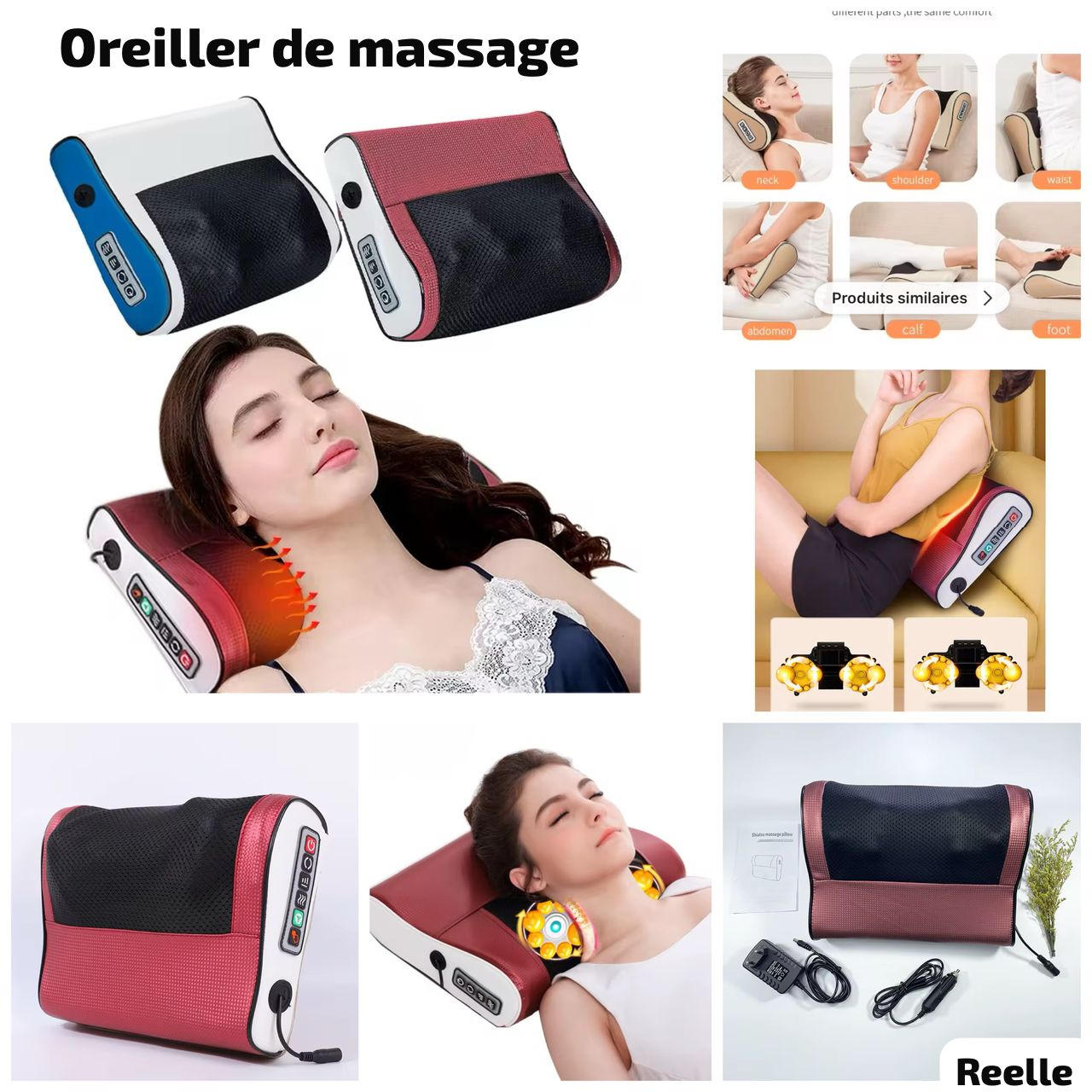 🧘♀️ Oreiller de Massage Intelligent – Détendez-vous Sans Effort !