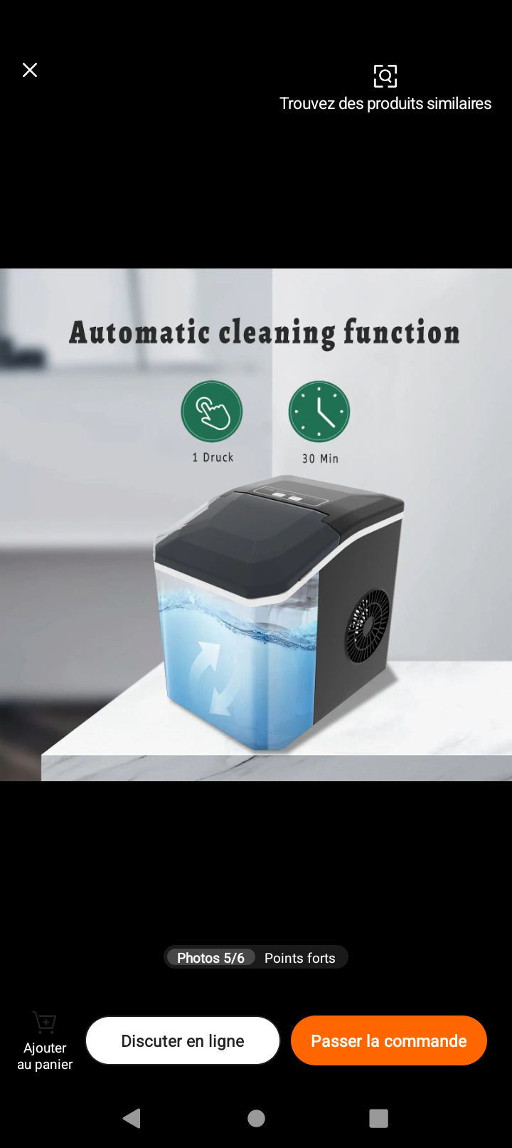Ice Maker" Machine à glaçons"