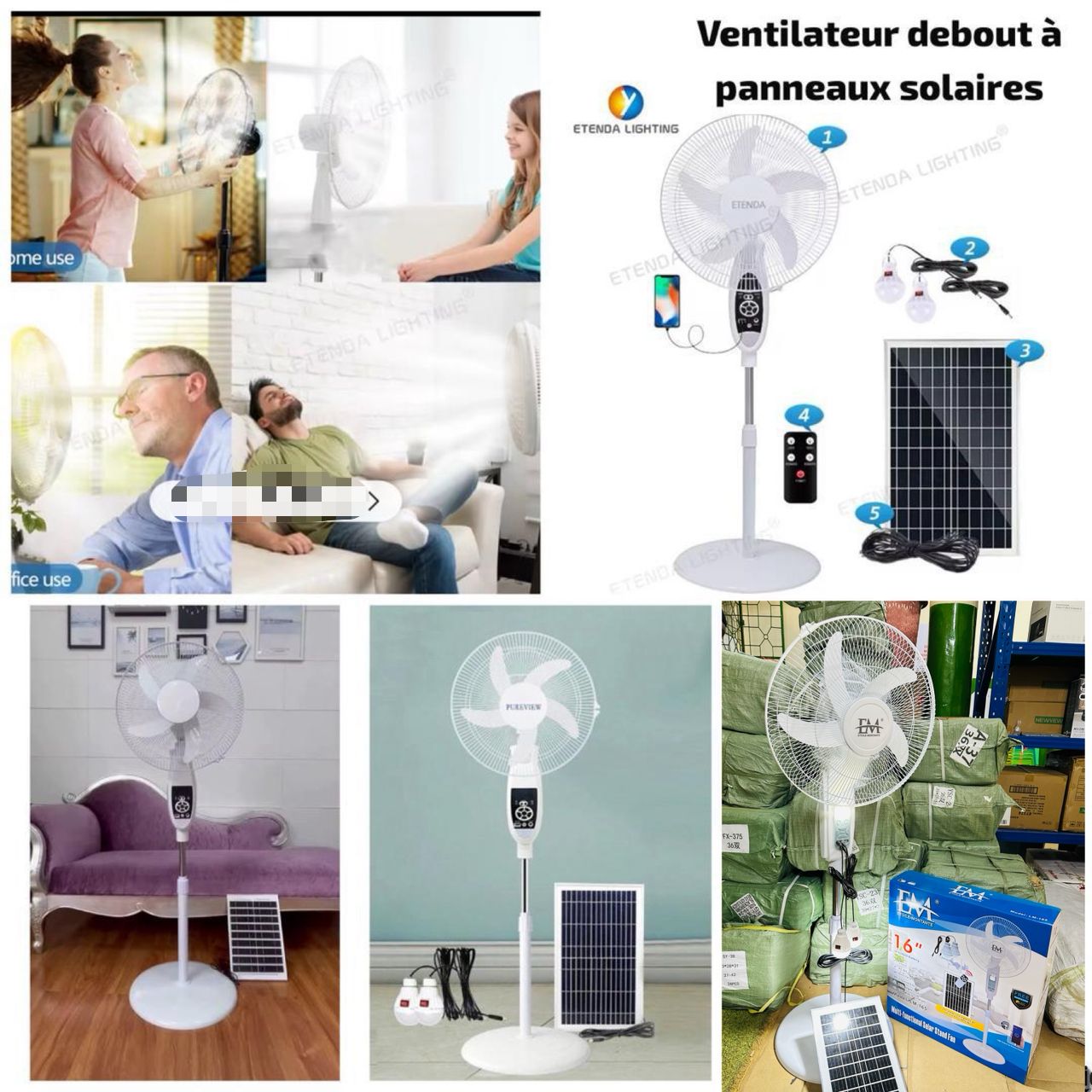 🌬️ Ventilateur Solaire Debout – Fraîcheur Illimitée, Sans Facture d’Électricité ! ☀️🔋💨