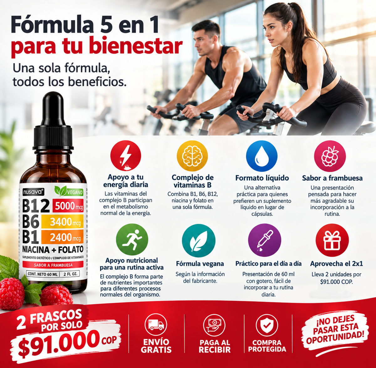 MÁS ENERGÍA, MENOS CANSANCIO:  NUSAVA® VITAMINA B COMPLEX