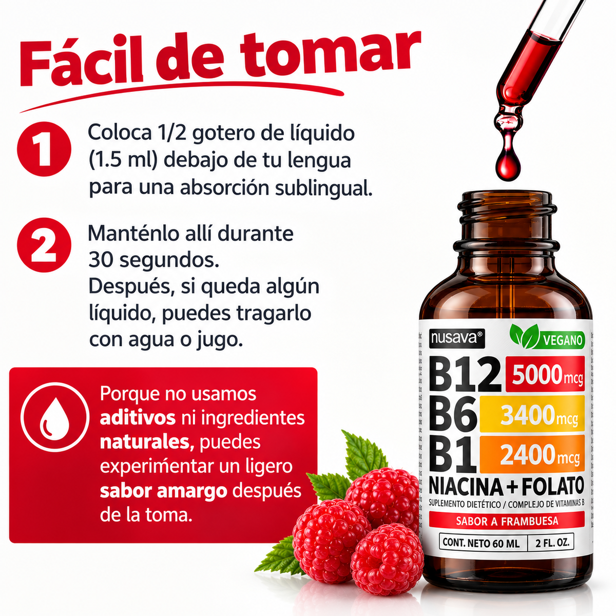 MÁS ENERGÍA, MENOS CANSANCIO:  NUSAVA® VITAMINA B COMPLEX