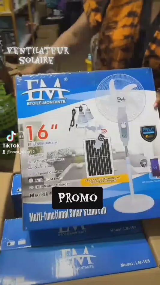 🌀 Ventilateur Solaire Rechargeable – Fraîcheur Autonome, Zéro Facture, Zéro Stress ! ☀️🔋