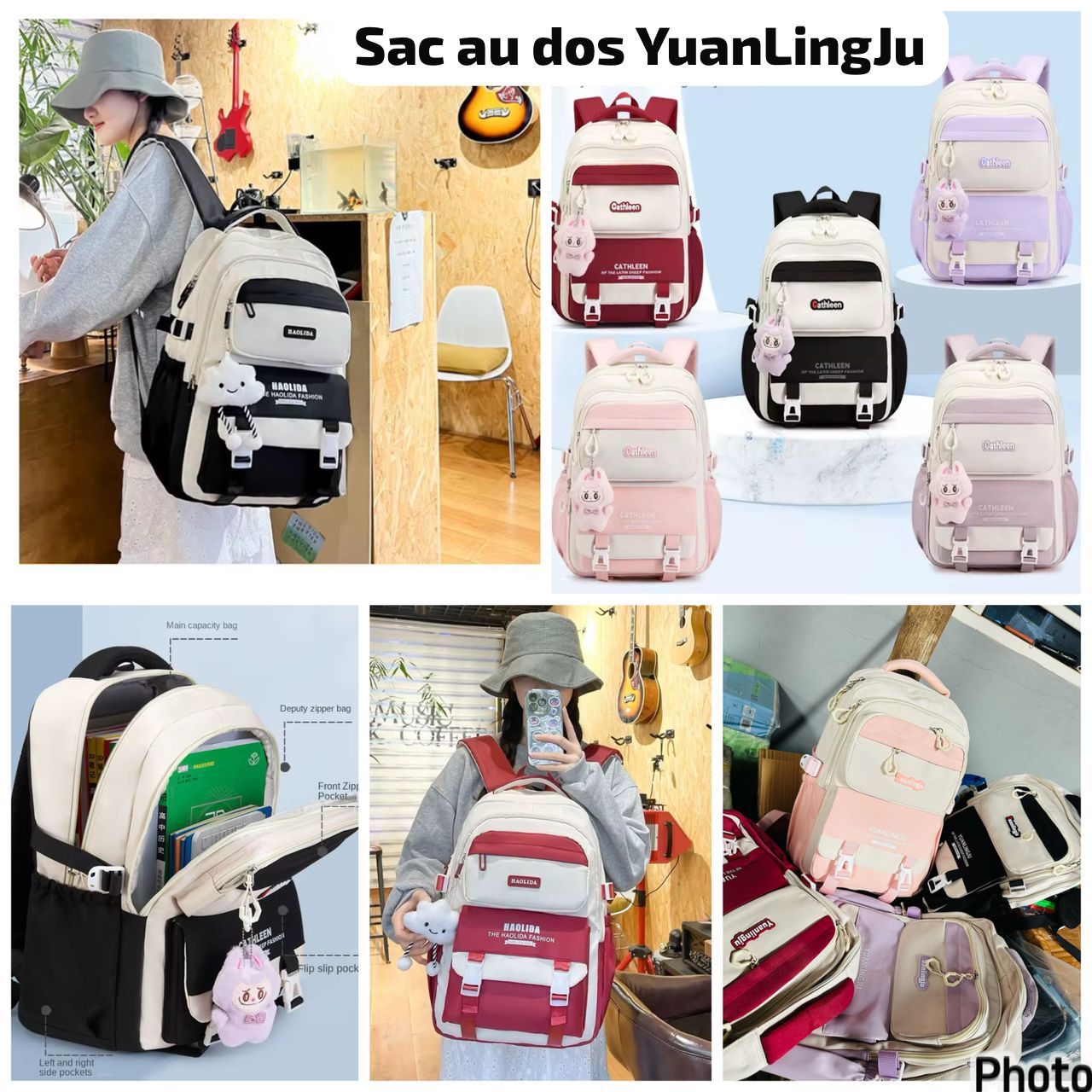🎒✨ Sac à dos YuanLingJu – Style, Confort & Grande Capacité ! ✨🎒